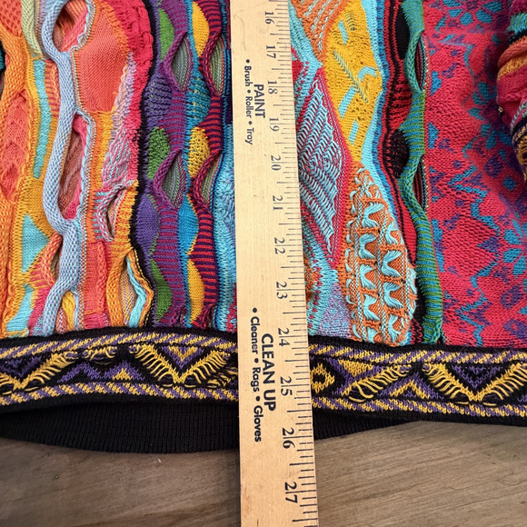 Vintage Coogi Sweater Mens Size XL Y2k Australia Biggie Cosby 3D 100% Cotton - Picture 5 of 6